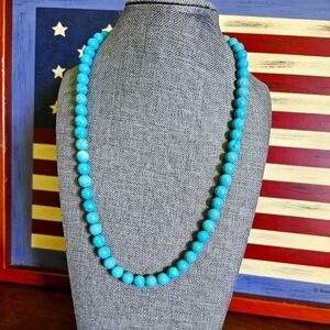 Real turquoise beaded necklace